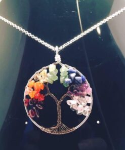 Chakra/rainbow tree of life necklace