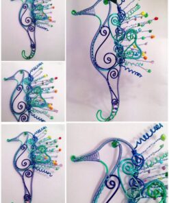 Wire seahorse suncatcher