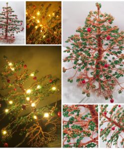Wire Christmas tree sculpture