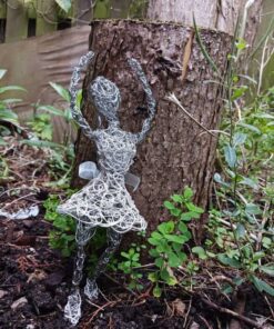 Wire Hanging Ballerina Sculpture